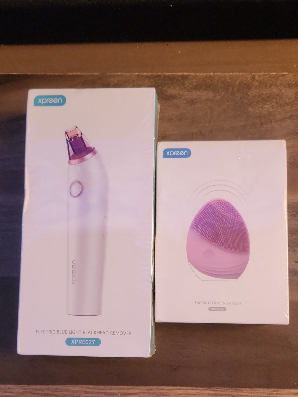 Xpreen Purple Facial Cleansing Brush & Blackhead Remover Duo